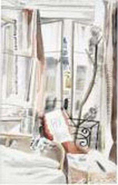 Window Riviera Oil Painting by Paul Nash