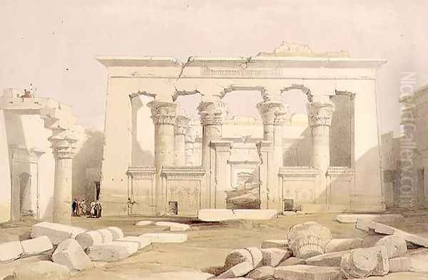 Portico of the Temple of Kalabshah, from Egypt and Nubia, Vol.1 Oil Painting by David Roberts