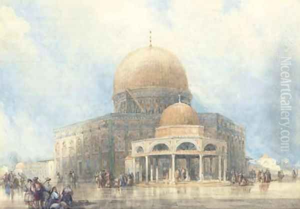 The Dome of the Rock, Jerusalem Oil Painting by David Roberts