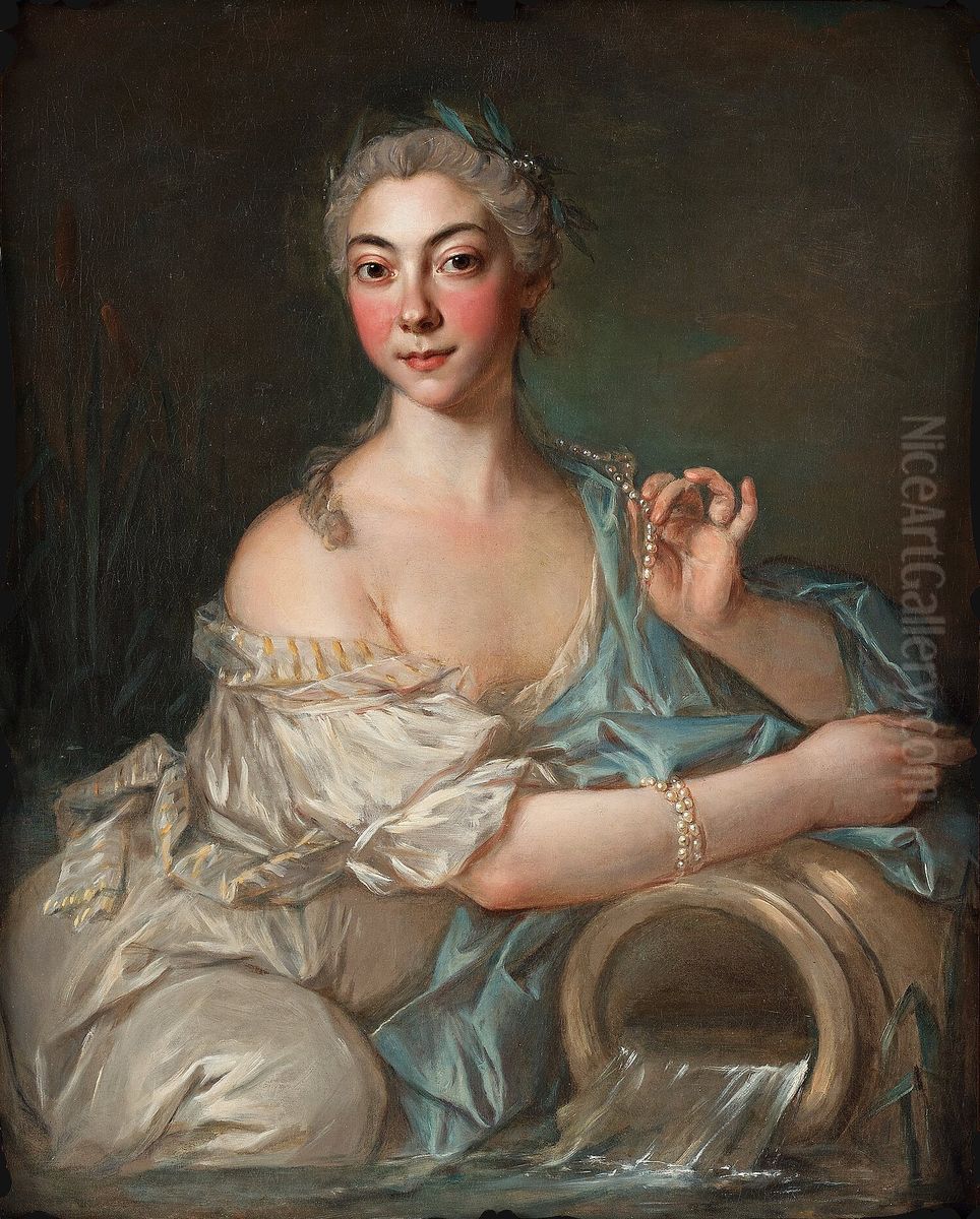 Allegory Over Water Oil Painting by Jean-Marc Nattier
