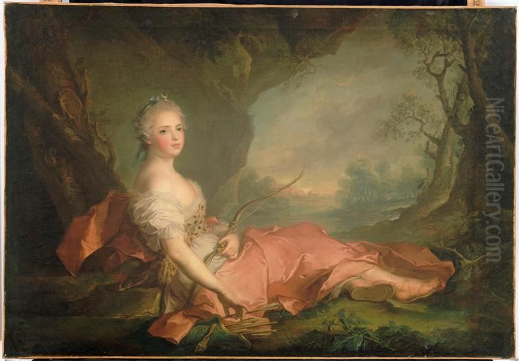 Marie Adelaide Of France As Diana Oil Painting by Jean-Marc Nattier