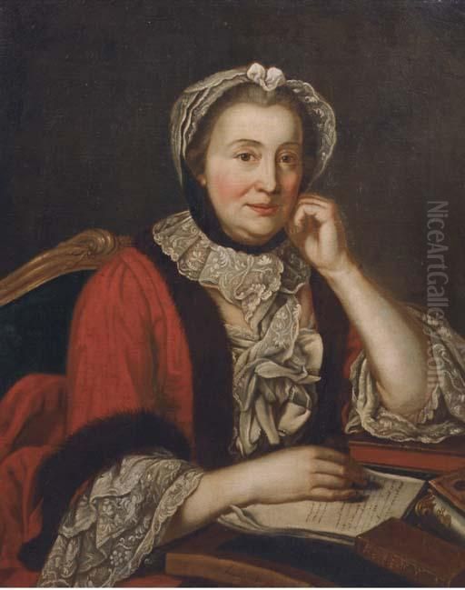 Portrait Of A Lady Oil Painting by Jean-Marc Nattier