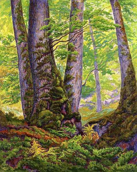 Three Beeches Oil Painting by Paul-Elie Ranson