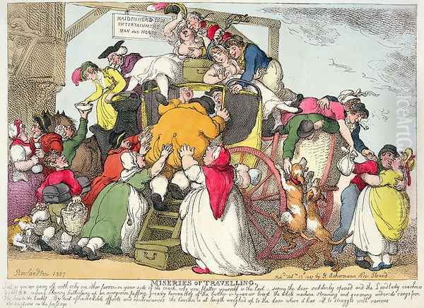Miseries of Travelling, 1807 Oil Painting by Thomas Rowlandson