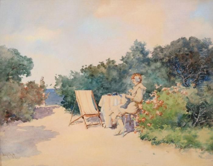 Kertben Oil Painting by Antal Neogrady