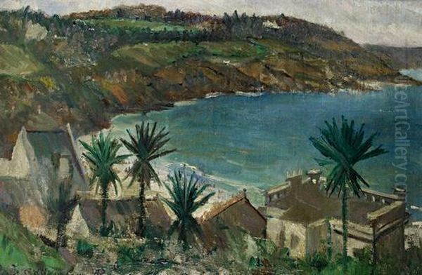 La Corniche 1 Oil Painting by Christopher R. Wynne Nevinson