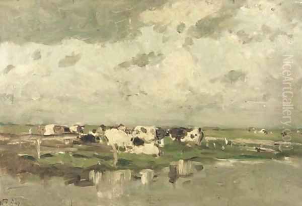 Apres midi a Gouda Oil Painting by Willem Roelofs