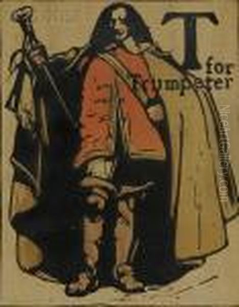 Lot Of Eight Images: Lambs, 
Resting Ewes Oil Painting by William Nicholson