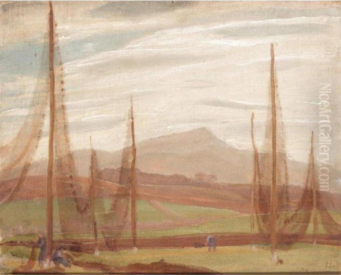 La Rhune, Evening Oil Painting by William Nicholson