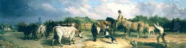 Road to Gloucester Fair Oil Painting by Briton Riviere