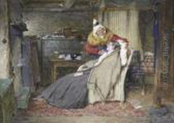 Her Ain Bairn Oil Painting by Erskine Nicol