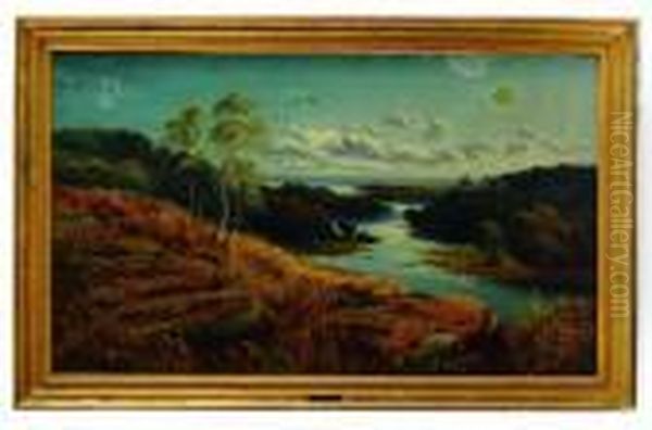 Paisaje Con Bosque Y Rio Oil Painting by Edmund John Niemann