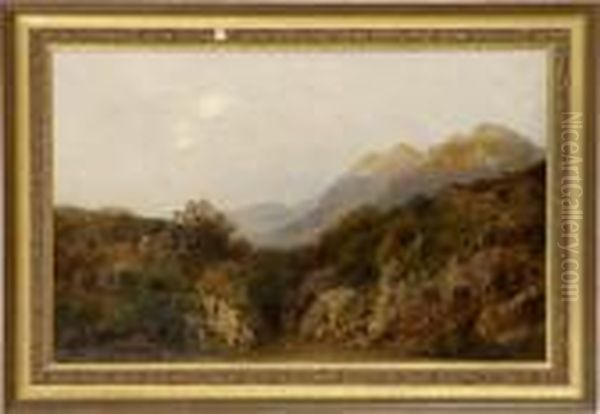 Landscape With Mountains Oil Painting by Edmund John Niemann