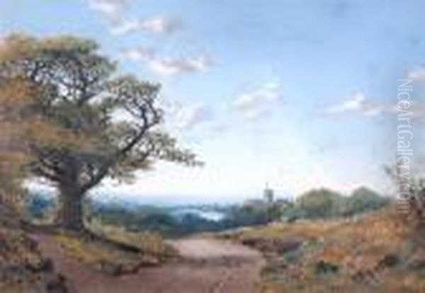 Ham Castle, Staffordshire Oil Painting by Edmund John Niemann
