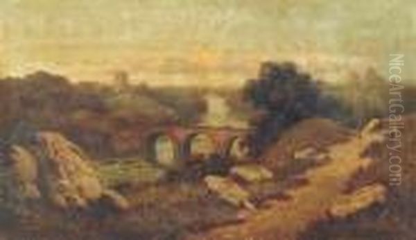 Richmond Castle Oil Painting by Edmund John Niemann