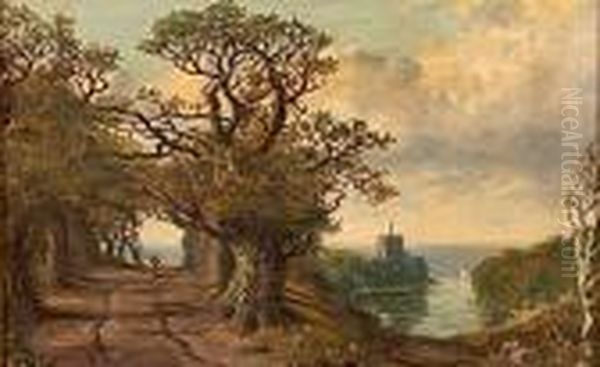 A Classical Landscape Oil Painting by Edmund John Niemann