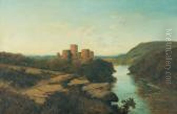 Richmond Castle. Oil Painting by Edmund John Niemann
