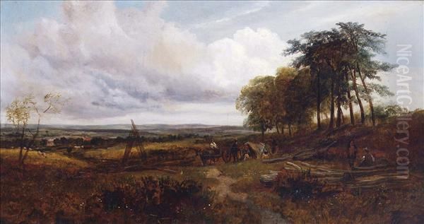 Landscape,haywards Heath Oil Painting by Edmund John Niemann