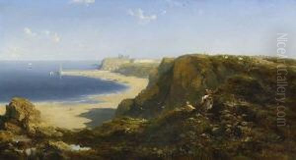 Kustenlandschaft Bie Whitby, North
 Yorkshire. Oil Painting by Edmund John Niemann