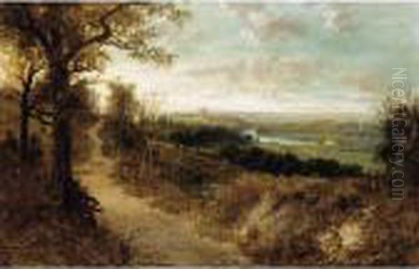 Windsor Castle From Cooper's Hill Oil Painting by Edmund John Niemann