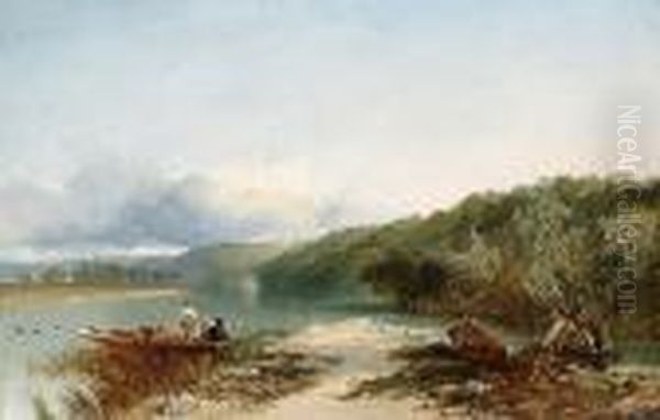 The Thames Near Clivedon Oil Painting by Edmund John Niemann