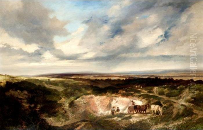 Chalk Pits, Sussex Oil Painting by Edmund John Niemann
