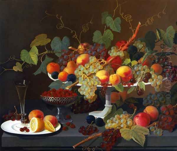 Still Life of Fruit I Oil Painting by Severin Roesen