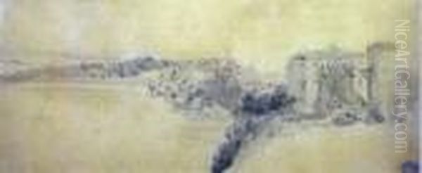 Vue De La Baie Depuis Le Chateau Oil Painting by Jules Achille-Noel