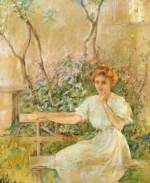 The Garden Seat Oil Painting by Robert Reid