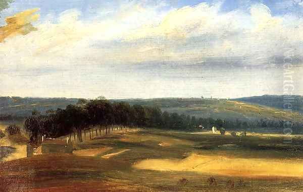 The Vallee de la Bievre near Paris 1829-1831 Oil Painting by Theodore Rousseau