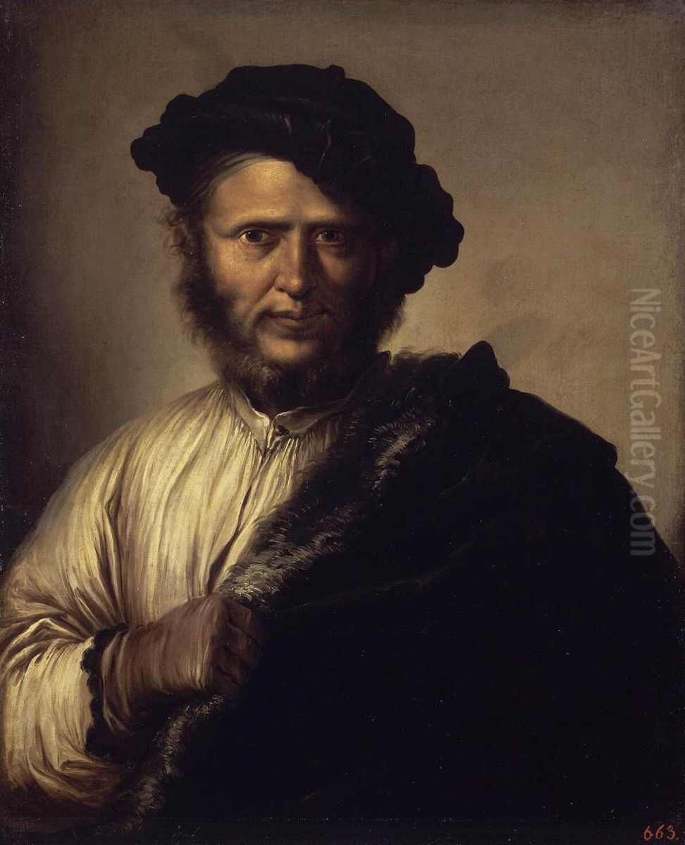 Portrait of a Man Oil Painting by Salvator Rosa