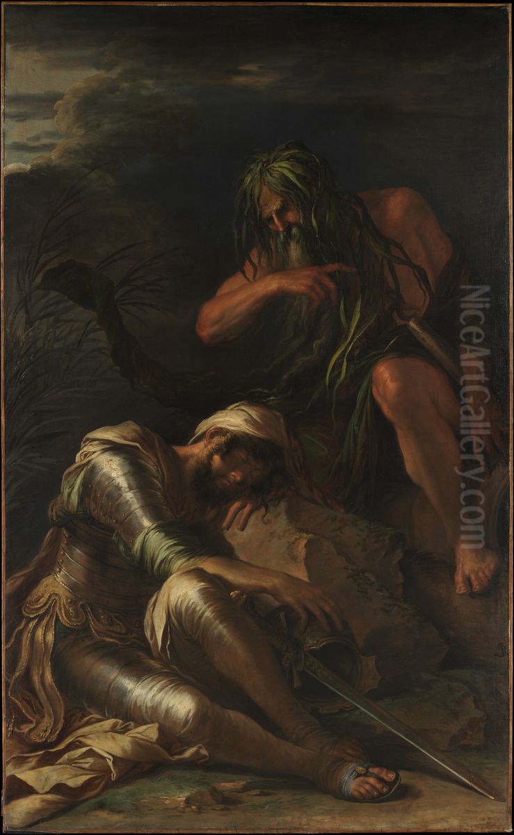 The Dream of Aeneas Oil Painting by Salvator Rosa