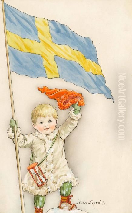 Nyarskort Oil Painting by Jenny Nystrom