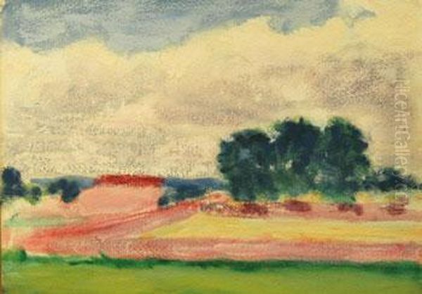 Paysage Aux Arbres Oil Painting by Roderic O'Conor