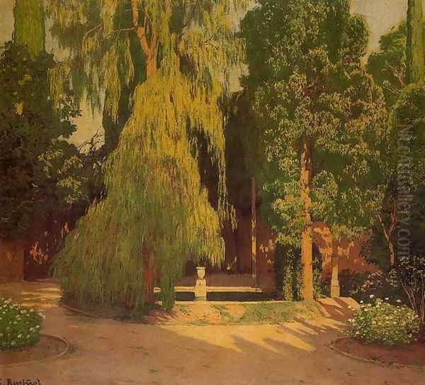 El sauce Oil Painting by Santiago Rusinol i Prats