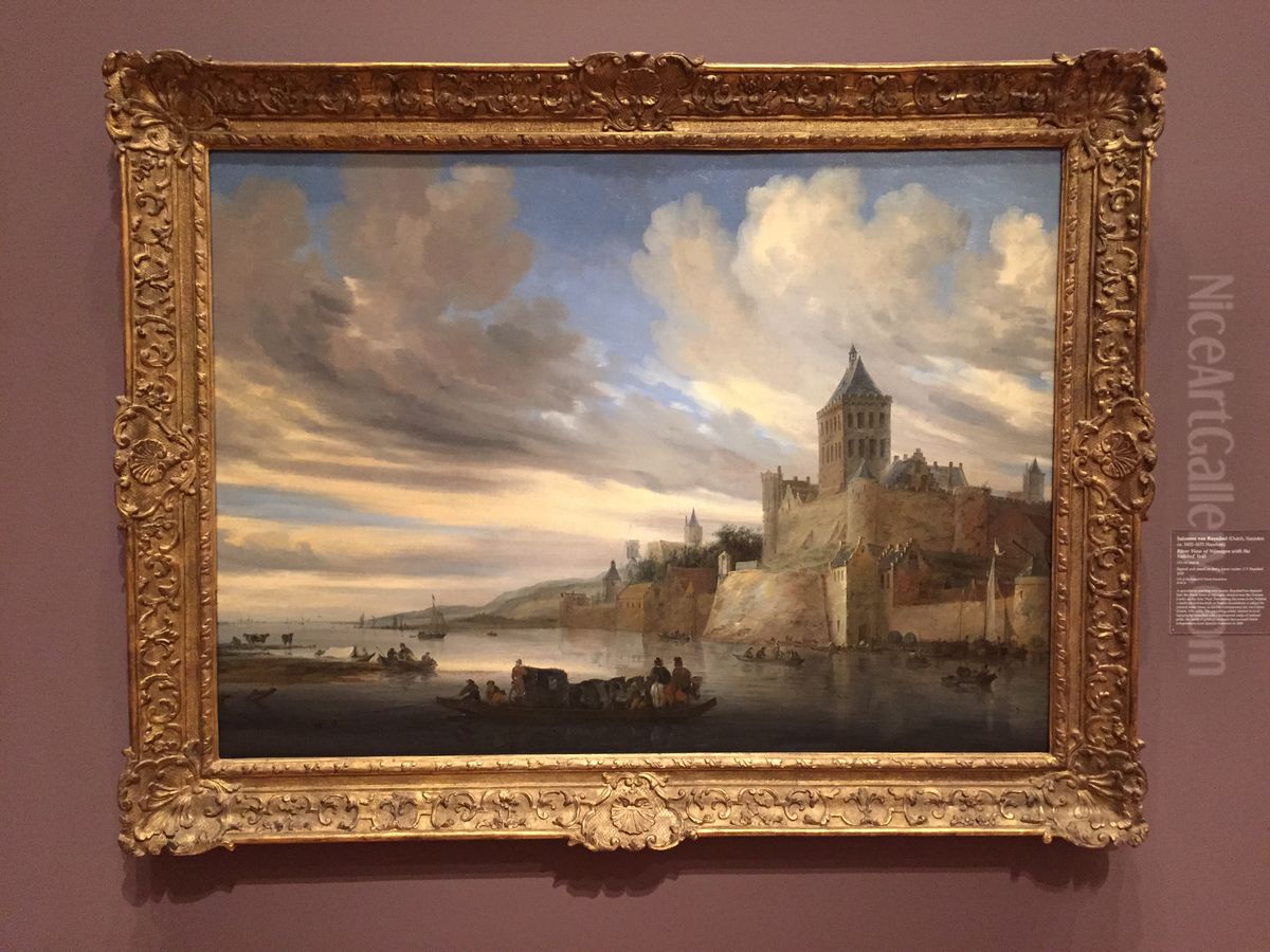 River View of Nijmegen with the Valkhof Oil Painting by Salomon van Ruysdael