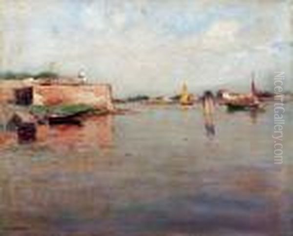 Vue Des Martigues Oil Painting by Jean-Baptiste Olive
