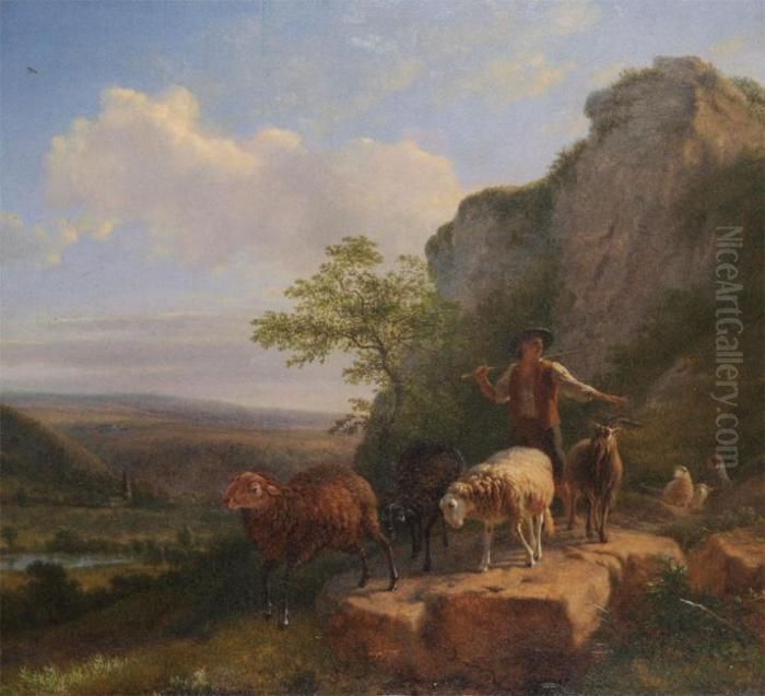 Shepherd Oil Painting by Balthasar Paul Ommeganck
