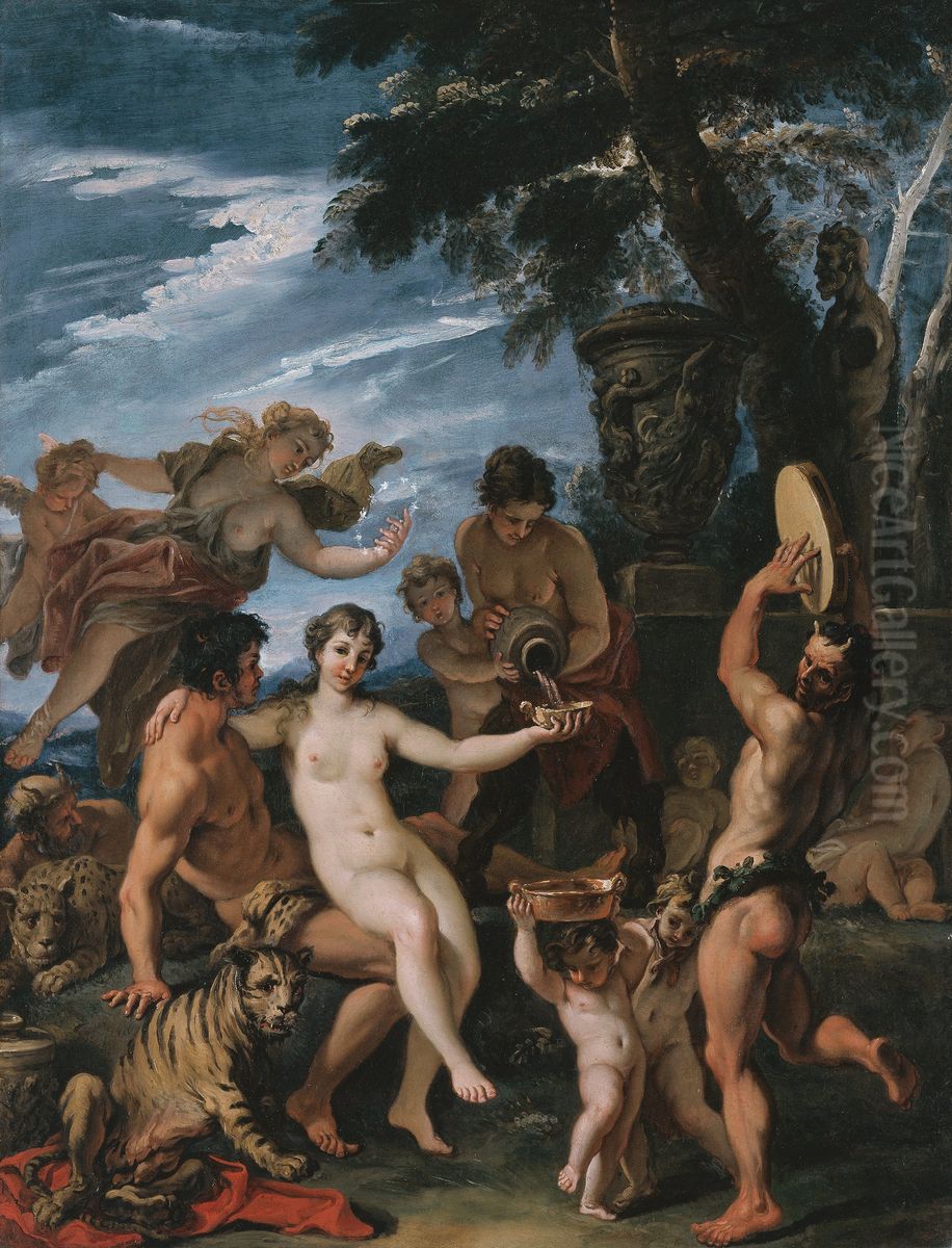 Bacchus and Ariadne Oil Painting by Sebastiano Ricci