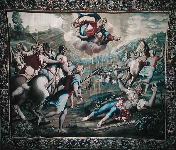 The Conversion of St. Paul, from a series depicting the Acts of the Apostles, woven at the Beauvais Workshop under the direction of Philippe Behagle 1641-1705 1695-98 Oil Painting by Raphael