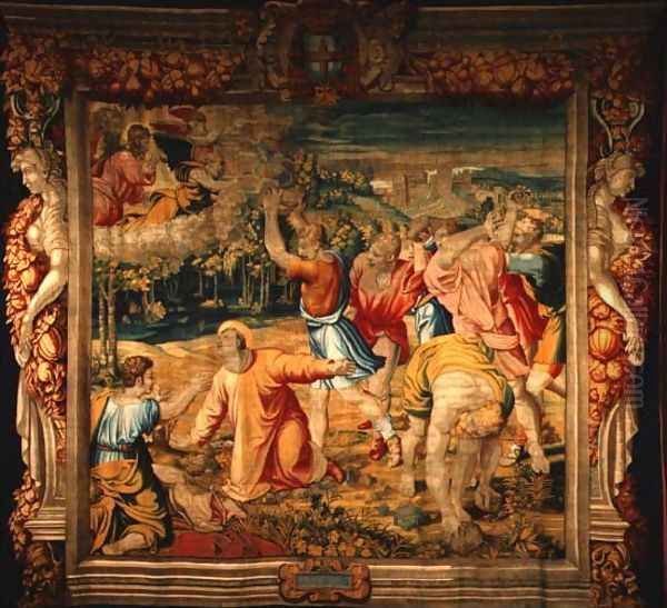 St. Stephen, woven at the Louvre workshop of Jean Lefevre, 1655-61 Oil Painting by Raphael