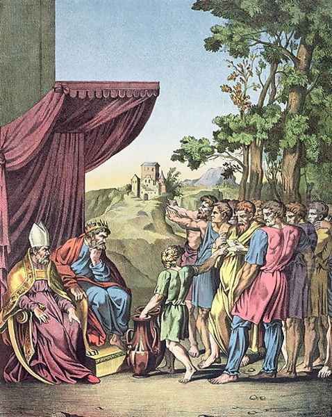 The Occupation and Division of the land of Canaan by the Israelites Oil Painting by Raphael