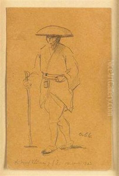 Studie Eines Japaners Oil Painting by Emil Orlik