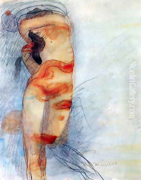 Minerva Oil Painting by Auguste Rodin