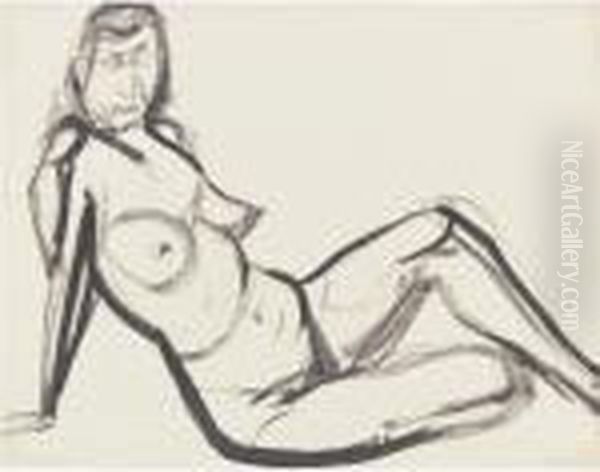 Desnudo De Mujer Oil Painting by Jose Clemente Orozco