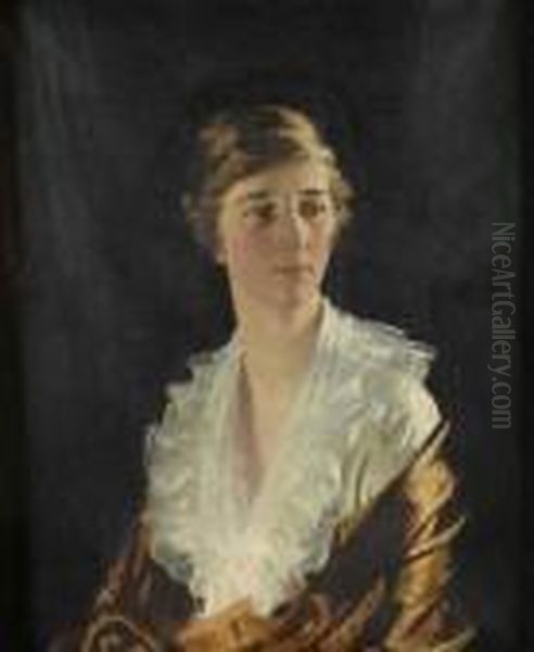 Half Length Portrait Of Dorothy Stiles Oil Painting by Sir William Newenham Montague Orpen