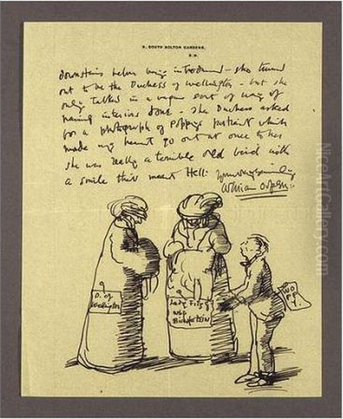 The Duchess Of Wellington Oil Painting by Sir William Newenham Montague Orpen