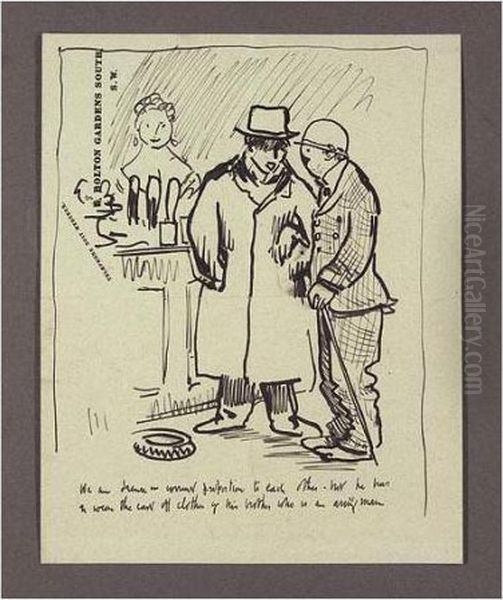 In Correct Proportion To Each Other Oil Painting by Sir William Newenham Montague Orpen