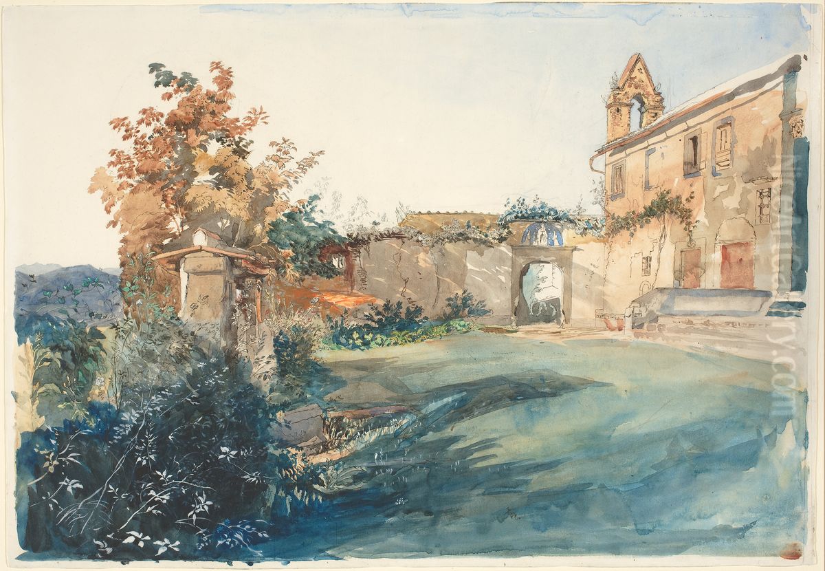 The Garden of San Miniato near Florence Oil Painting by John Ruskin
