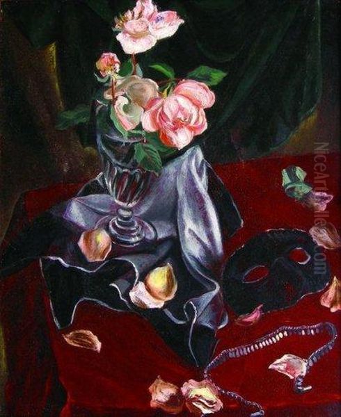 Fleurs. Oil Painting by Manuel Ortiz De Zarate
